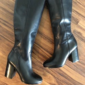 Via Spiga Beckett Tall Heeled Black Boots Size 7